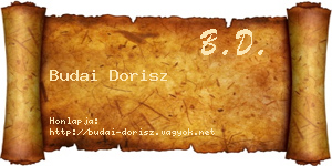 Budai Dorisz névjegykártya